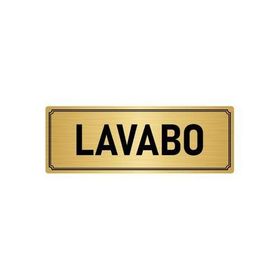 Özarslan Dizayn Departman Kapı İsimliği Lavabo 7x20 cm Altın Renk Metal Yönlendirme Levhası