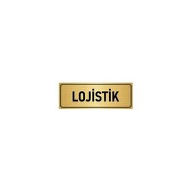 Özarslan Dizayn Departman Kapı İsimliği Lojistik 10x20 cm Altın Renk Metal Yönlendirme Levhası