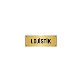 Özarslan Dizayn Departman Kapı İsimliği Lojistik 10x20 cm Altın Renk Metal Yönlendirme Levhası