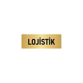 Özarslan Dizayn Departman Kapı İsimliği Lojistik 5x20 cm Altın Renk Metal Yönlendirme Levhası