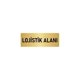 Özarslan Dizayn Departman Kapı İsimliği Lojistik 7x20 cm Altın Renk Metal Yönlendirme Levhası