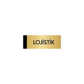 Özarslan Dizayn Departman Kapı İsimliği Lojistik 7x20 cm Altın Renk Metal Yönlendirme Levhası