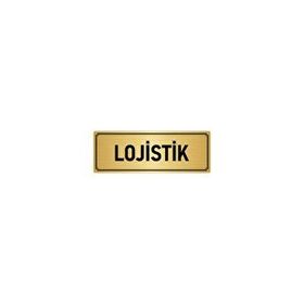 Özarslan Dizayn Departman Kapı İsimliği Lojistik 7x20 cm Altın Renk Metal Yönlendirme Levhası
