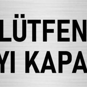 Özarslan Dizayn Departman Kapı İsimliği Lütfen Kapıyı Kapatınız 5x20 cm Gümüş Renk Metal Yönlendirme Levhası