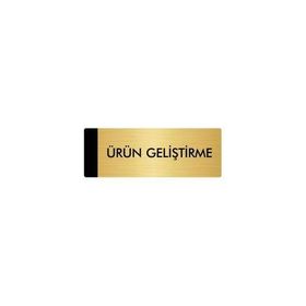 Özarslan Dizayn Departman Kapı İsimliği Lütfen Kapıyı Kapatınız 7x20 cm Altın Renk Metal Yönlendirme Levhası