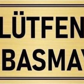 Özarslan Dizayn Departman Kapı İsimliği Lütfen Zile Basmayınız 10x20 cm Altın Renk Metal Yönlendirme Levhası
