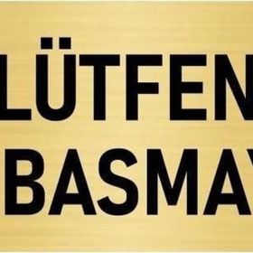 Özarslan Dizayn Departman Kapı İsimliği Lütfen Zile Basmayınız 5x20 cm Altın Renk Metal Yönlendirme Levhası