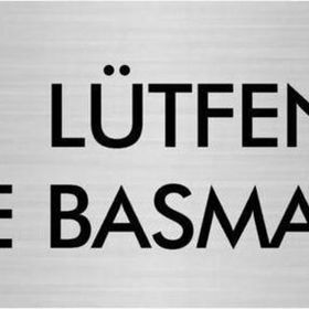 Özarslan Dizayn Departman Kapı İsimliği Lütfen Zile Basmayınız 7x20 cm Gümüş Renk Metal Yönlendirme Levhası