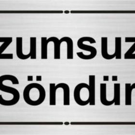 Özarslan Dizayn Departman Kapı İsimliği Lüzumsuzsa Söndür 7x20 cm Gümüş Renk Metal Yönlendirme Levhası