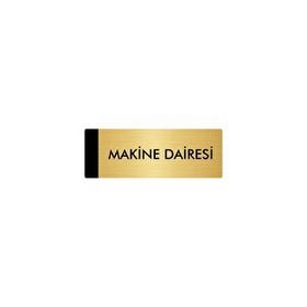 Özarslan Dizayn Departman Kapı İsimliği Makine Dairesi 5x20 cm Altın Renk Metal Yönlendirme Levhası