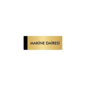 Özarslan Dizayn Departman Kapı İsimliği Makine Dairesi 5x20 cm Altın Renk Metal Yönlendirme Levhası