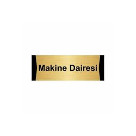 Özarslan Dizayn Departman Kapı İsimliği Makine Dairesi 7x20 cm Altın Renk Metal Yönlendirme Levhası