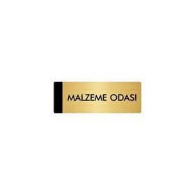 Özarslan Dizayn Departman Kapı İsimliği Malzeme Odası 10x20 cm Altın Renk Metal Yönlendirme Levhası