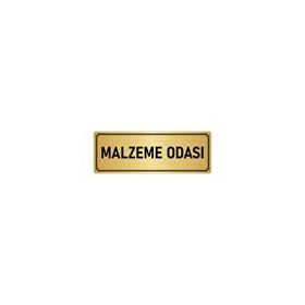 Özarslan Dizayn Departman Kapı İsimliği Malzeme Odası 10x20 cm Altın Renk Metal Yönlendirme Levhası