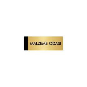Özarslan Dizayn Departman Kapı İsimliği Malzeme Odası 10x20 cm Altın Renk Metal Yönlendirme Levhası