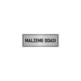 Özarslan Dizayn Departman Kapı İsimliği Malzeme Odası 5x20 cm Gümüş Renk Metal Yönlendirme Levhası