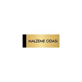 Özarslan Dizayn Departman Kapı İsimliği Malzeme Odası 7x20 cm Altın Renk Metal Yönlendirme Levhası