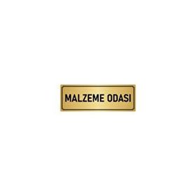 Özarslan Dizayn Departman Kapı İsimliği Malzeme Odası 7x20 cm Altın Renk Metal Yönlendirme Levhası