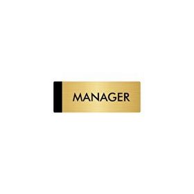 Özarslan Dizayn Departman Kapı İsimliği Manager 5x20 cm Altın Renk Metal Yönlendirme Levhası