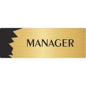 Özarslan Dizayn Departman Kapı İsimliği Manager 7x20 cm Altın Renk Metal Yönlendirme Levhası