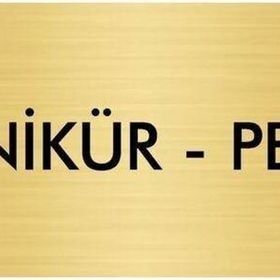 Özarslan Dizayn Departman Kapı İsimliği Manikür Pedikür 7x20 cm Altın Renk Metal Yönlendirme Levhası