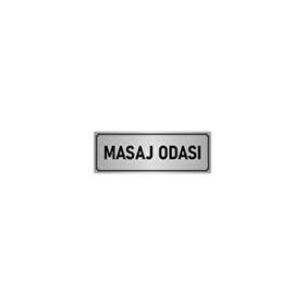 Özarslan Dizayn Departman Kapı İsimliği Masaj Odası 10x20 cm Gümüş Renk Metal Yönlendirme Levhası
