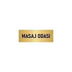 Özarslan Dizayn Departman Kapı İsimliği Masaj Odası 5x20 cm Altın Renk Metal Yönlendirme Levhası