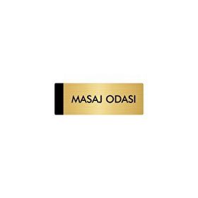 Özarslan Dizayn Departman Kapı İsimliği Masaj Odası 5x20 cm Altın Renk Metal Yönlendirme Levhası