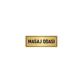 Özarslan Dizayn Departman Kapı İsimliği Masaj Odası 7x20 cm Altın Renk Metal Yönlendirme Levhası