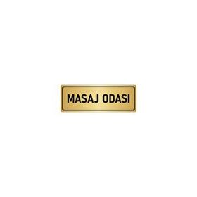 Özarslan Dizayn Departman Kapı İsimliği Masaj Odası 7x20 cm Altın Renk Metal Yönlendirme Levhası