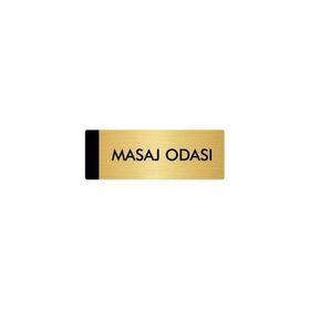 Özarslan Dizayn Departman Kapı İsimliği Masaj Odası 7x20 cm Altın Renk Metal Yönlendirme Levhası