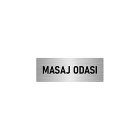 Özarslan Dizayn Departman Kapı İsimliği Masaj Odası 7x20 cm Gümüş Renk Metal Yönlendirme Levhası