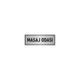 Özarslan Dizayn Departman Kapı İsimliği Masaj Odası 7x20 cm Gümüş Renk Metal Yönlendirme Levhası