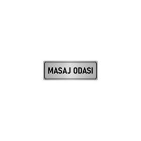 Özarslan Dizayn Departman Kapı İsimliği Masaj Odası 7x20 cm Gümüş Renk Metal Yönlendirme Levhası