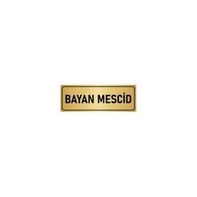 Özarslan Dizayn Departman Kapı İsimliği Mescid 10x20 cm Altın Renk Metal Yönlendirme Levhası