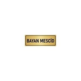 Özarslan Dizayn Departman Kapı İsimliği Mescid 10x20 cm Altın Renk Metal Yönlendirme Levhası