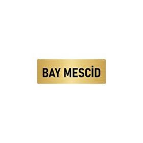 Özarslan Dizayn Departman Kapı İsimliği Mescid 10x20 cm Altın Renk Metal Yönlendirme Levhası