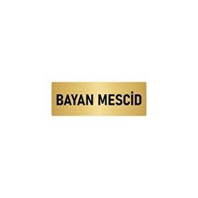Özarslan Dizayn Departman Kapı İsimliği Mescid 10x20 cm Altın Renk Metal Yönlendirme Levhası