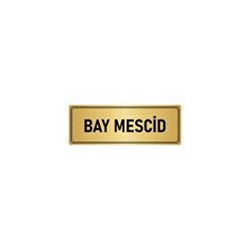 Özarslan Dizayn Departman Kapı İsimliği Mescid 10x20 cm Altın Renk Metal Yönlendirme Levhası