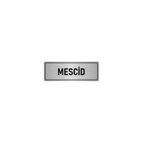 Özarslan Dizayn Departman Kapı İsimliği Mescid 10x20 cm Gümüş Renk Metal Yönlendirme Levhası
