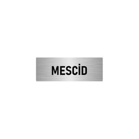 Özarslan Dizayn Departman Kapı İsimliği Mescid 10x20 cm Gümüş Renk Metal Yönlendirme Levhası