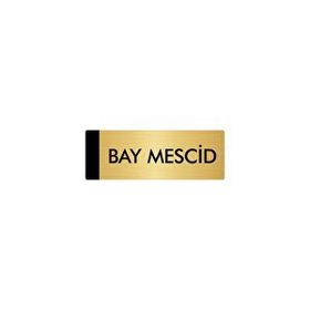Özarslan Dizayn Departman Kapı İsimliği Mescid 5x20 cm Altın Renk Metal Yönlendirme Levhası