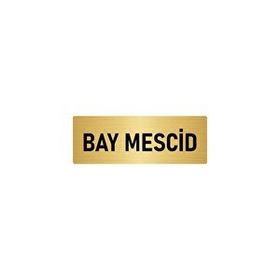 Özarslan Dizayn Departman Kapı İsimliği Mescid 5x20 cm Altın Renk Metal Yönlendirme Levhası