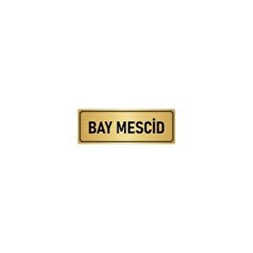 Özarslan Dizayn Departman Kapı İsimliği Mescid 5x20 cm Altın Renk Metal Yönlendirme Levhası