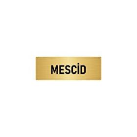 Özarslan Dizayn Departman Kapı İsimliği Mescid 5x20 cm Altın Renk Metal Yönlendirme Levhası