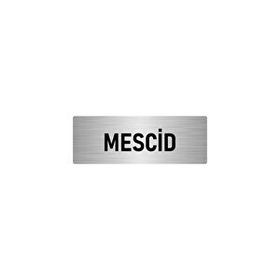 Özarslan Dizayn Departman Kapı İsimliği Mescid 5x20 cm Gümüş Renk Metal Yönlendirme Levhası