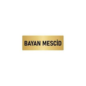 Özarslan Dizayn Departman Kapı İsimliği Mescid 7x20 cm Altın Renk Metal Yönlendirme Levhası