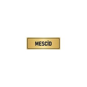 Özarslan Dizayn Departman Kapı İsimliği Mescid 7x20 cm Altın Renk Metal Yönlendirme Levhası