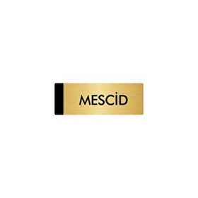 Özarslan Dizayn Departman Kapı İsimliği Mescid 7x20 cm Altın Renk Metal Yönlendirme Levhası