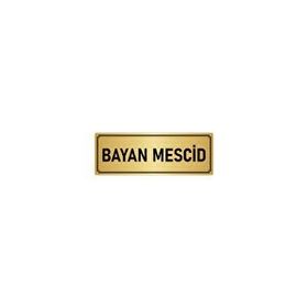 Özarslan Dizayn Departman Kapı İsimliği Mescid 7x20 cm Altın Renk Metal Yönlendirme Levhası